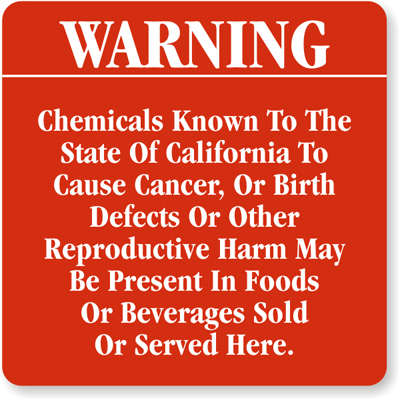 Cancer Causing Label What is California Proposition 65? – Rebekah Jones